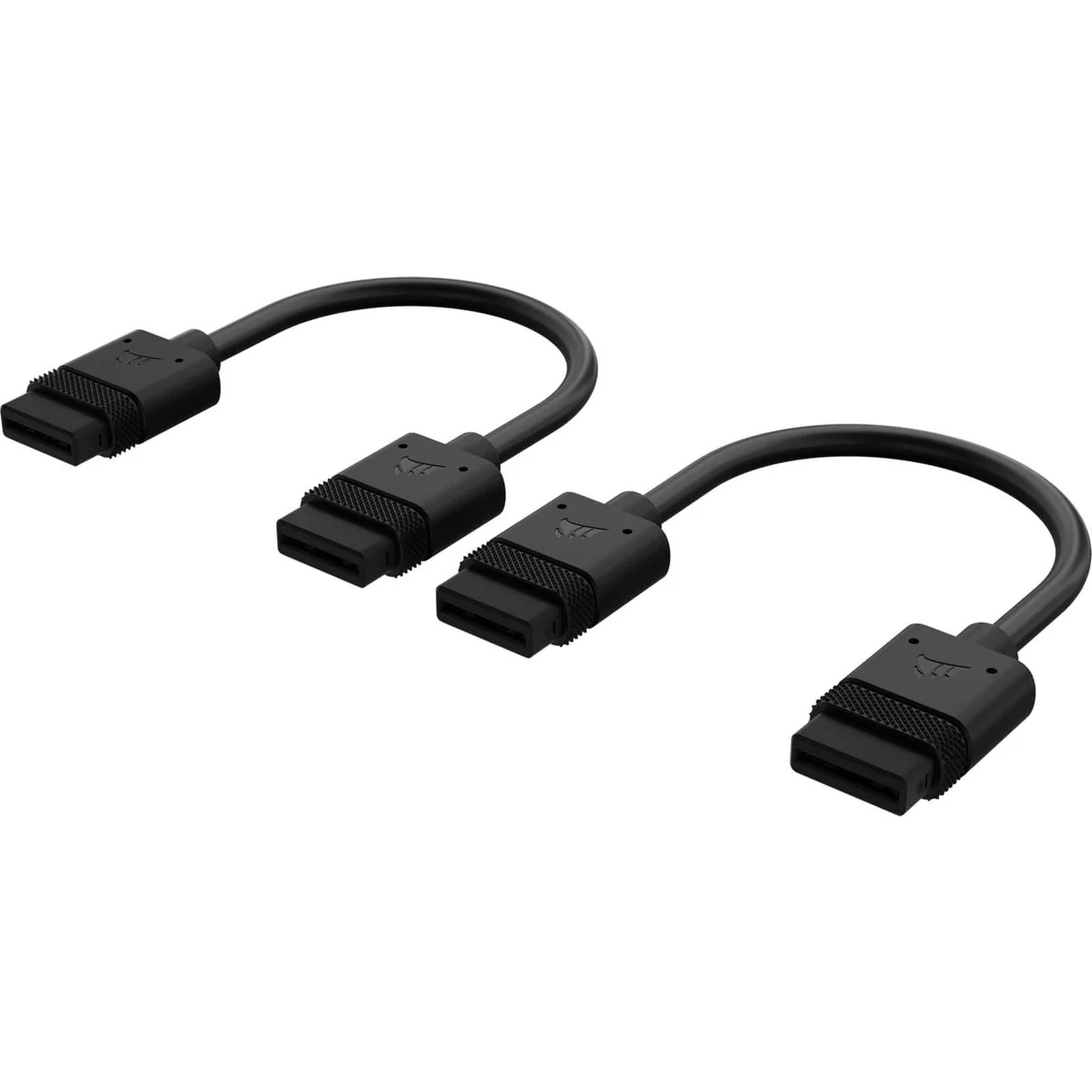CABLE CORSAIR ICUE LINK 2X 100MM CON CONECTOR DERECHO NEGRO
