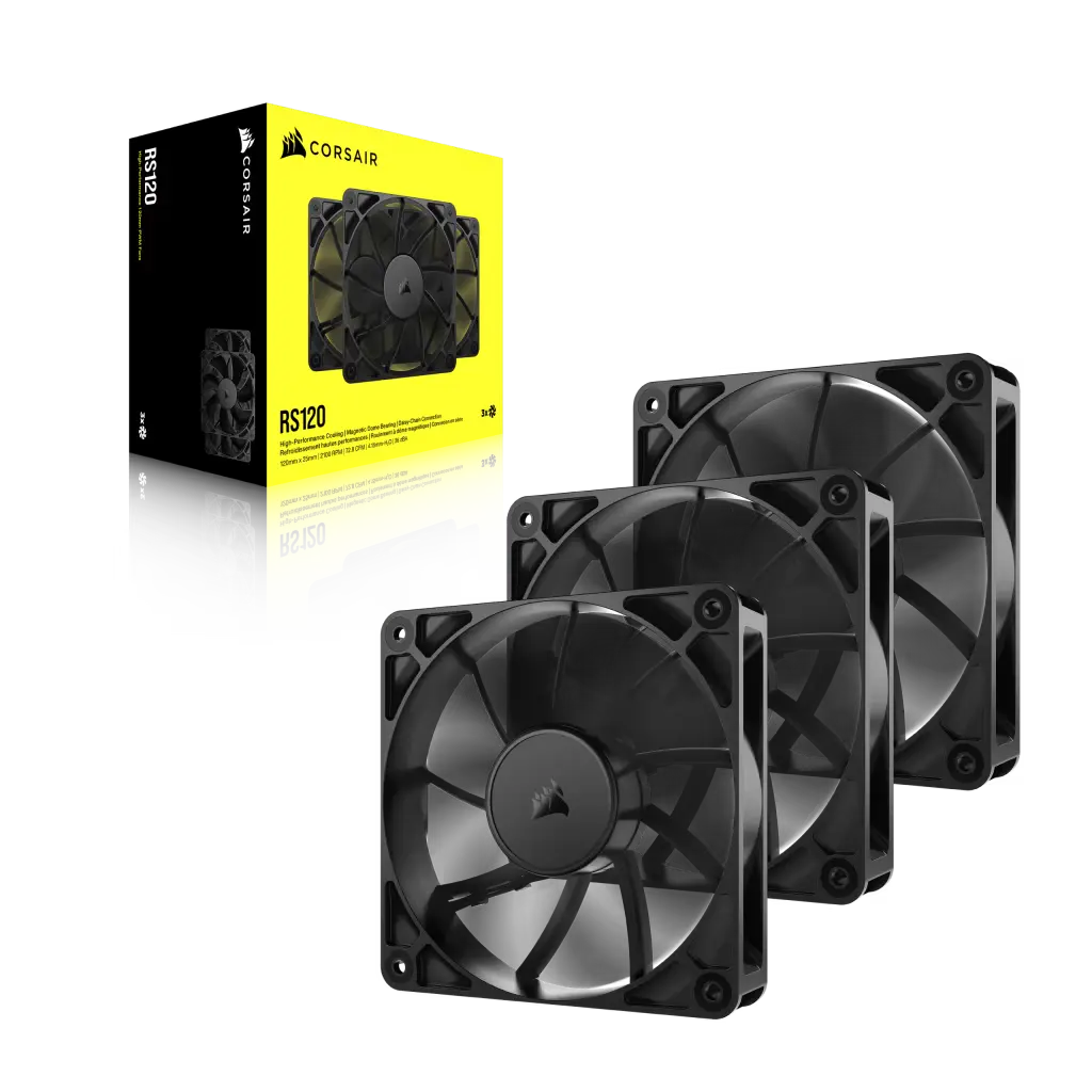 KIT DE VENTILADORES CORSAIR PWM DE 120 MM RS120 X3 NEGRO