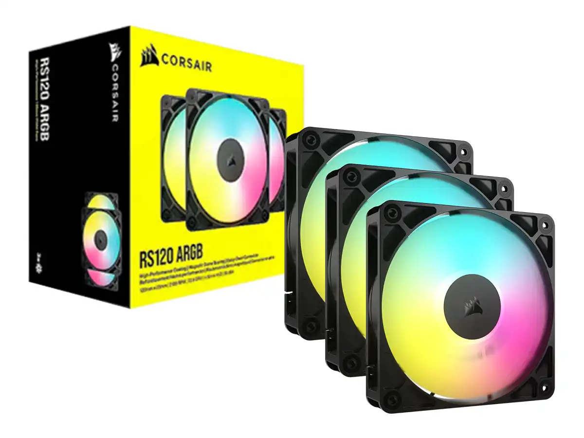 FAN COOLER KIT X3 120MM CORSAIR RS120 ARGB
