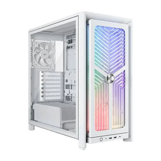 GABINETE CORSAIR FRAME 4000X RS MID-TOWER TG FAN X3 WHITE