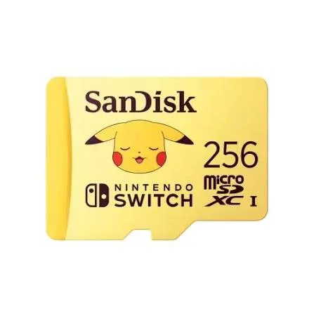 TARJETA DE MEMORIA MICRO SD SANDISK MICROSDXC 256GB UHS-I CARD C10 U3 100MB FOR NINTENDO SWITCH POKEMON EDITION