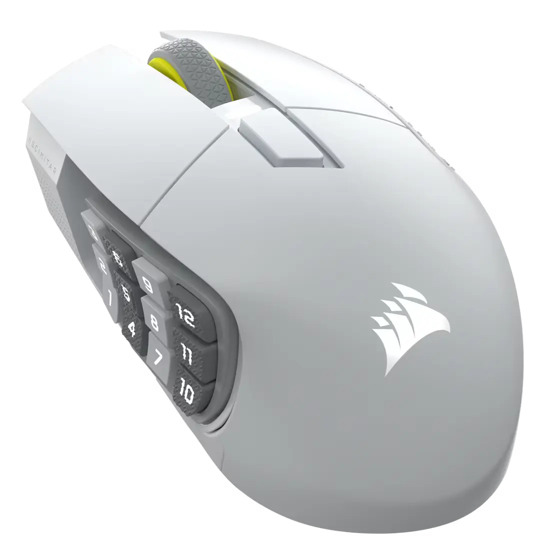 MOUSE GAMER CORSAIR MMO SCIMITAR ELITE WIRELESS SE, BLANCO