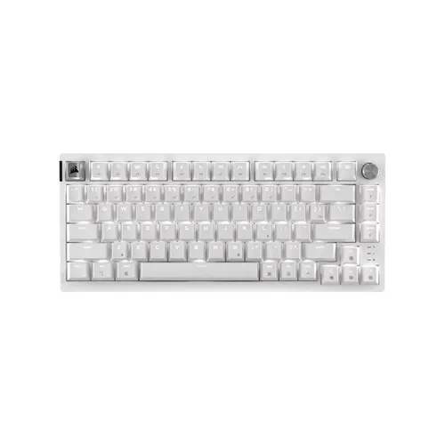 TECLADO GAMER MECANICO CORSAIR K65 PLUS 75% RGB MAC/PC – FROST WHITE