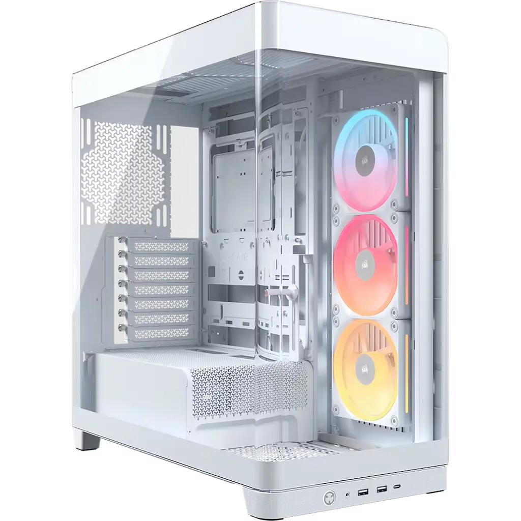GABINETE CORSAIR FRAME 4500X LX-R RGB MID-TOWER TG WHITE