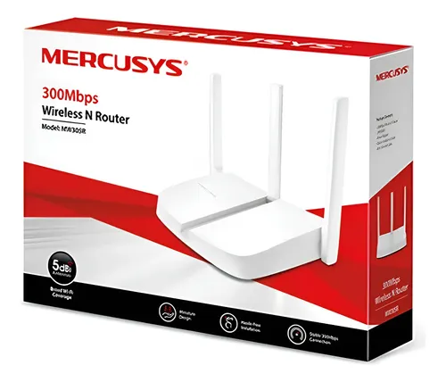 ROUTER WIRELESS MERCUSYS 300MBPS N 3 ANTENAS