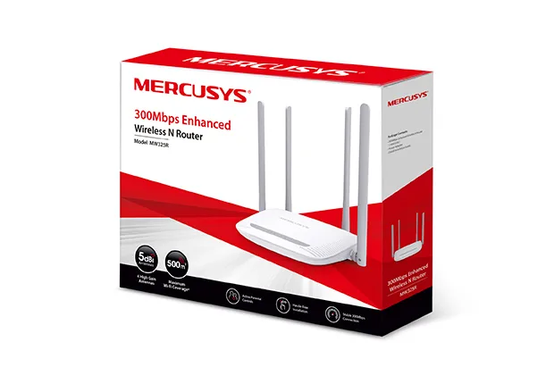 ROUTER WIRELESS MERCUSYS 300MBPS N 4 ANTENAS