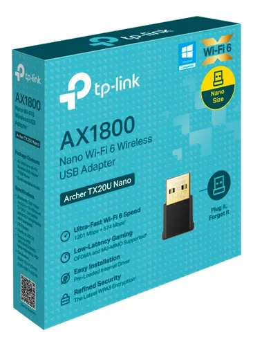 ADAPTADOR WIFI USB NANO ARCHER TX20U AX1800 DUAL BAND