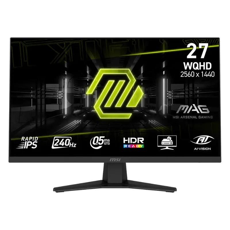 MONITOR GAMER MSI 27" MAG 274QF QHD RAPID IPS 240HZ 0.5MS FLAT 2XHDMI + 1XDP (II)