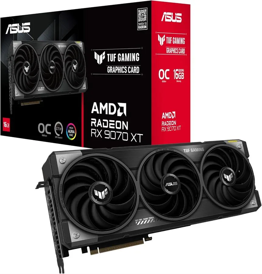 PLACA DE VIDEO ASUS TUF RADEON RX 9070XT OC 16GB