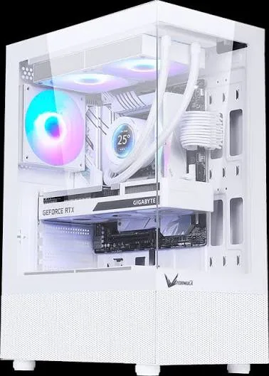 Gabinete Gamer Formula V Crystal Z1+ White (atx + 1 Fan Frgb)