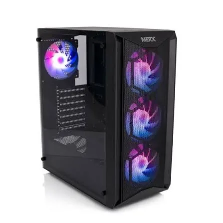 Gabinete Merx Os-100 Gamer + 4 Cooler Argb / Black (octopus)