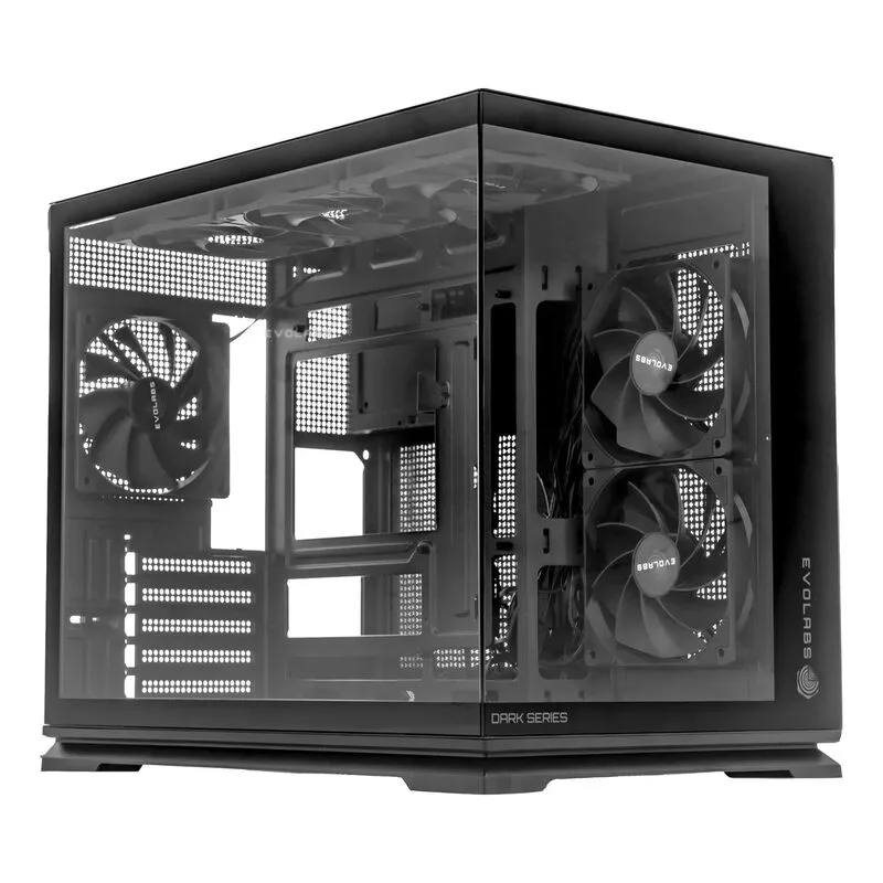 GABINETE EVOLABS LUMA DARK EVO-315MB CON 6 VENTILADORES