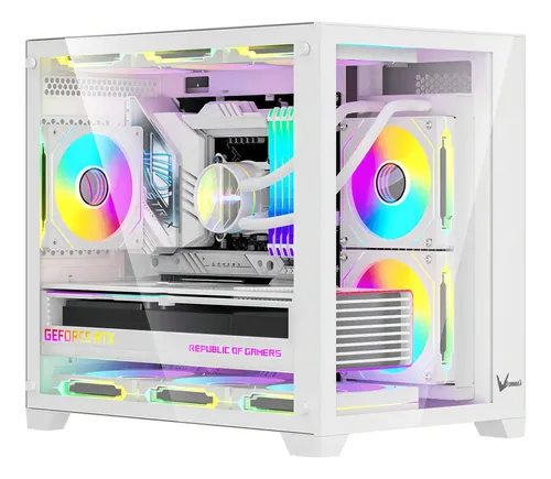Gabinete Gamer Formula V Crystal Z5 White (matx + 1 Fan Frgb)