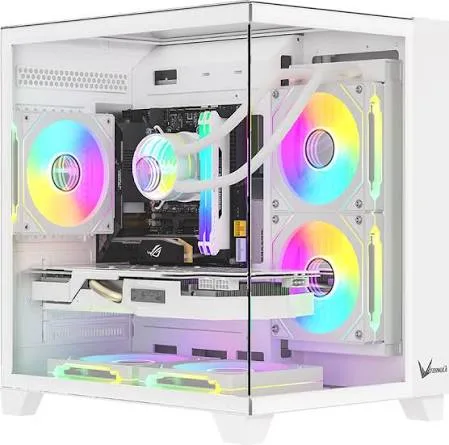 GABINETE GAMER FORMULA V CRYSTAL Z9M FLOE WHITE (MATX + 5 FANS ARGB)