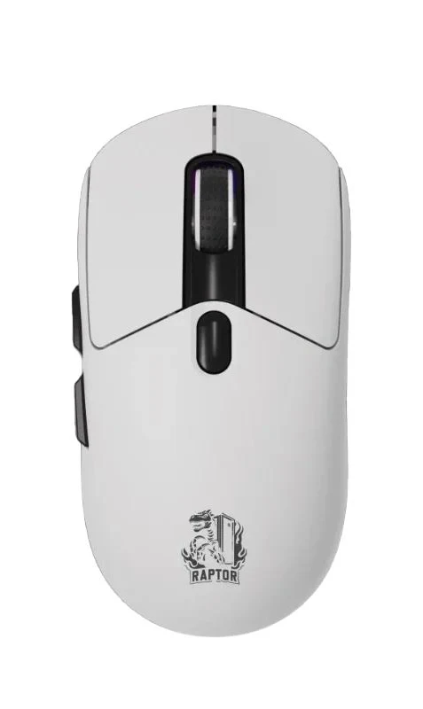MOUSE GAMER RAPTOR STORM GRIP WIRELESS 7 BOTONES 24000DPI RGB PIXART SENSOR WHITE
