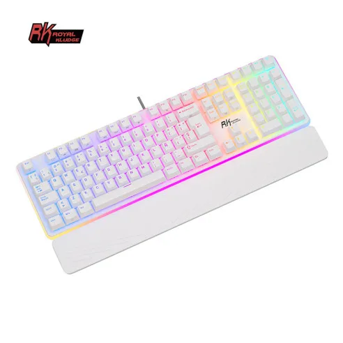 TECLADO ROYAL KLUDGE RK918 WHITE SWITCH BROWN 100%