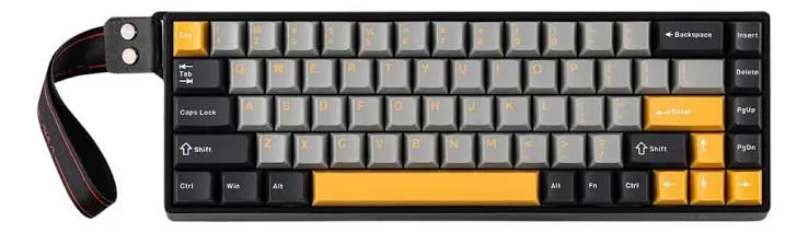 TECLADO AULA WIN68HE MAX BLACK GREY YELLOW SW GREYWOOD INGLES MAGNETICO