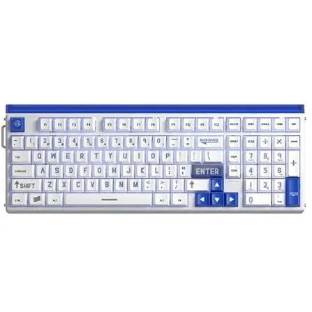 TECLADO AULA HERO 99 HE WHITE BLUE SW WING CHUN TECLADO MECANICO MAGNETICO 99% INGLES USB 8KHZ 0.05MM