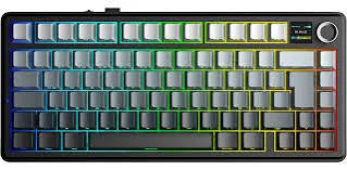 TECLADO AULA F75 MAX BLACK DEGRADÉ MECANICO TRIMODO WIRELESS 75% RGB SW REAPER ESPAÑOL