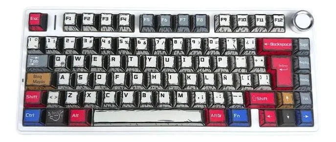 TECLADO AULA F75 COMIC MECANICO TRIMODO WIRELESS 75% RGB SW REAPER ESPAÑOL