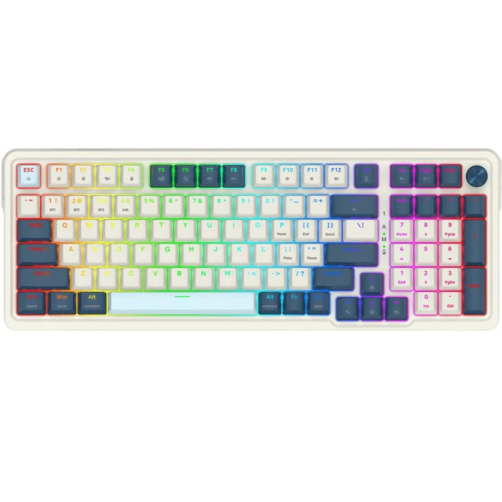 TECLADO REDRAGON EISA PRO K686 BLANCO - AZUL