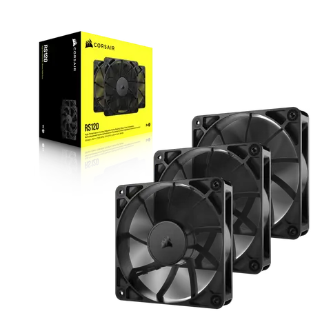 Kit De Ventiladores Corsair Pwm De 120 Mm Rs120 X3 Negro