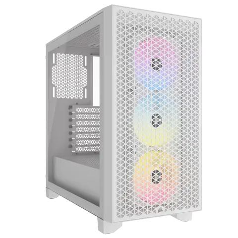 Gabinete Corsair 3000d Rgb Airflow Mid-tower Tg Rgb Fan X3 White