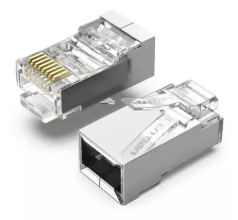 Ficha Rj45 Plastica Reforzada Con Metal