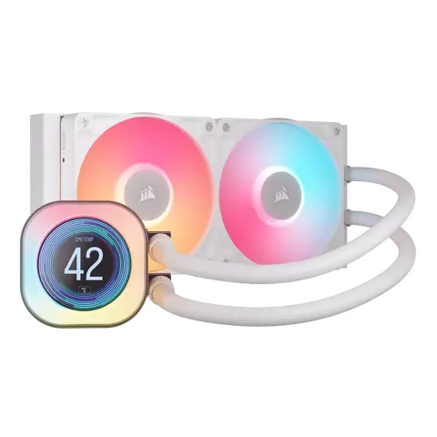 Water Cooling Corsair Icue Link Titan 240 Rx Lcd 2x Cpu Cooler 240mm White