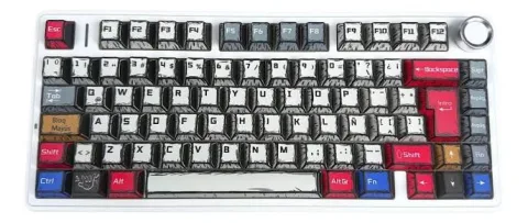 Teclado Aula F75 Comic  Mecanico Trimodo Wireless 75% Rgb Sw Reaper EspaÑol