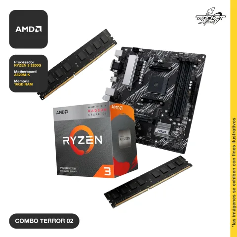 Combo Rocket Ryzen 3 3200g - A520 - 16gb
