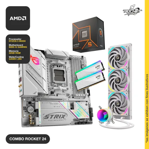 Combo Rocket Ryzen 5 9600x - B850 Wifi - 32gb - Water 360mm