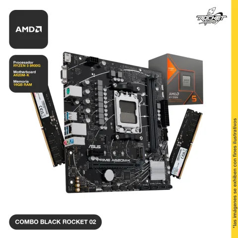 Combo Rocket Ryzen 5 8600g - A620 - 16gb