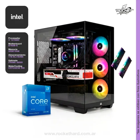 Pc Rocket Intel I7 12700kf  - B760m - Rtx 5060ti - 750w - 32gb - 1 Tb